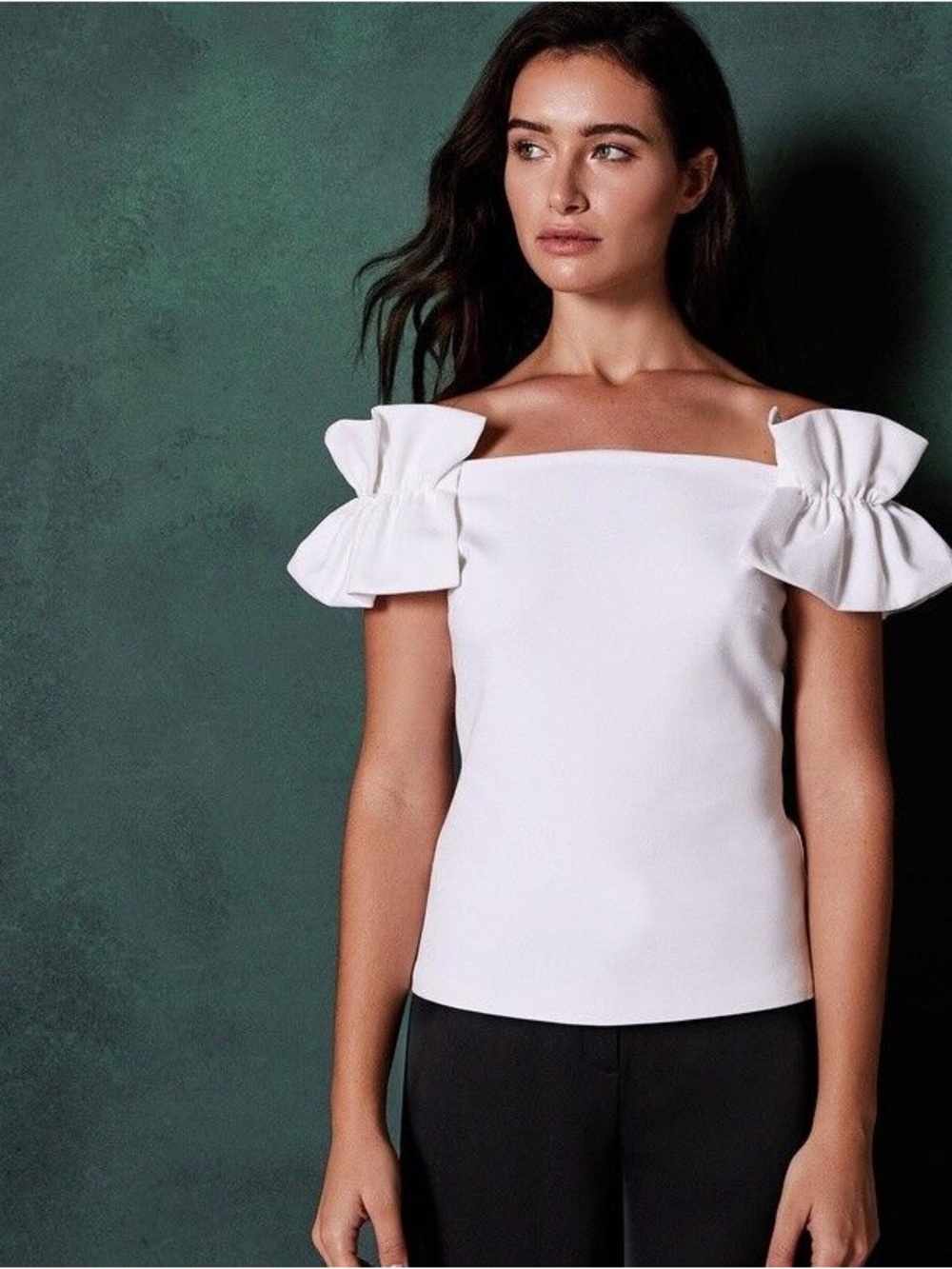 Ted Baker Bardot Ruffle Off Shoulder Top